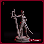 Female Greatsword Fighter Miniature | Dark Knight Warrior | UNPAINTED Resin DnD 5E Pathfinder - Only-Games