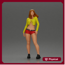Sexy girl posing in a mini open skirt and shorts