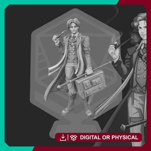 Sylas Holt Rumplestash ( Human - Artificer ) Grey - Only-Games