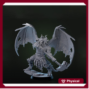 Dragonborn Paladin, Ranger, Fighter, Wings Hammer  | 28mm,32mm,54mm, 75mm, 100mm Scale Resin Miniature| Dungeons & Dragons DnD 5e Pathfinder - Only-Games