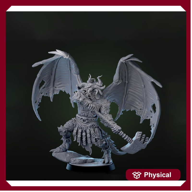 Dragonborn Paladin, Ranger, Fighter, Wings Hammer  | 28mm,32mm,54mm, 75mm, 100mm Scale Resin Miniature| Dungeons & Dragons DnD 5e Pathfinder - Only-Games