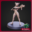 Cyberpunk Scrapper Girl Pose 3 Pinup