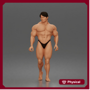 The muscular Arnold walks forward confidently showcasing his sculpted physique - Only-Games