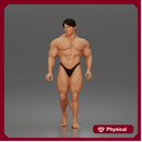 The muscular Arnold walks forward confidently showcasing his sculpted physique