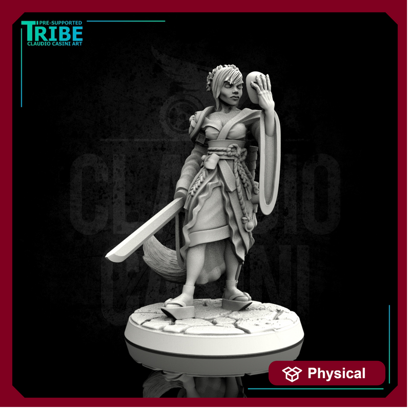 (0036) Female human elf tiefling oni samurai Kitsune