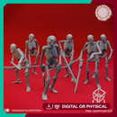 Undead Skeleton Mob - Tabletop Miniatures (Pre-Supported)