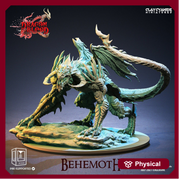 Behemoth Demonic Dragon Miniature | 100mm tall | 28mm/32mm scale |  | Dungeons and Dragons | Clay Cyanide | - Only-Games