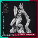 Hell Wolf - Flesh - PRESUPPORTED - Hell Hath No Fury - Scale 32mm