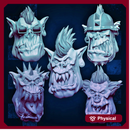 Orc Punk Heads - Set A (Boss Size)