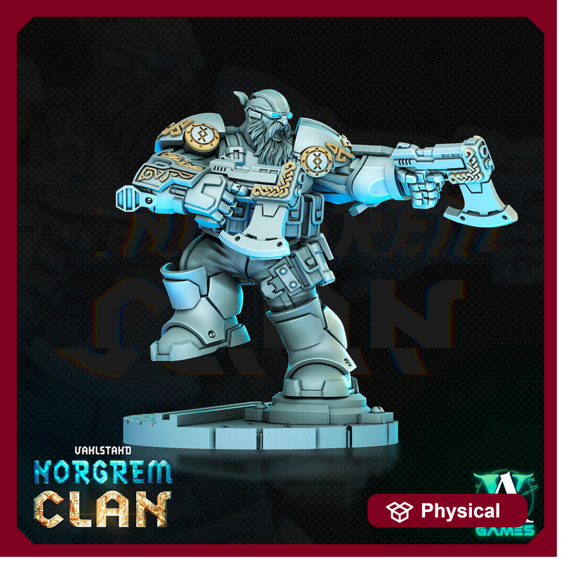 Norgrem Raider - Vahlstahd | Sci-Fi Miniature| 28mm,32mm Scales | 54mm, 75mm TALL | Collector Resin Mini for Painting | Archvillain Games - Only-Games