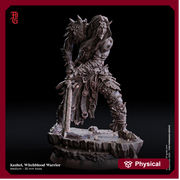 Warlock Hexblade, Fighter PC / NPC  | 28mm, 32mm,54mm75mm,100mm Scales | Player Character Mini -D&D 5e Pathfinder Figurine | Flesh of Gods - Only-Games