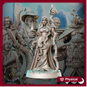 Female Elf Wizard Forest Witch  | 28mm Scale | 32mm Scale | 75mm Scale  - Player Character Mini - Minis - D&D 5e - Pathfinder Sexy Figurine - Only-Games
