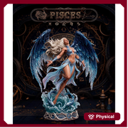 Female Angel Miniature | Pisces Zodiac Sorceress NSFW Topless | UNPAINTED Resin DnD Pathfinder - Only-Games
