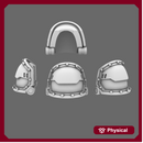 Space Knights V2 Metal Storm Shoulderpads Type A X 10