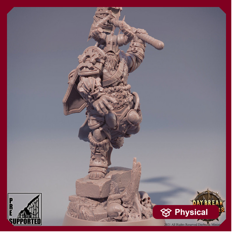 Oathbreaker Knight with  hammer | Blood Warriors | 28mm, 32mm, 75mm | Miniature | Dungeons and Dragons | Pathfinder | - Only-Games