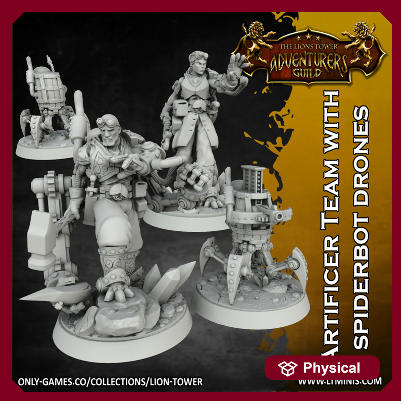 Artificer Team with Spiderbot Drones (32mm scale)