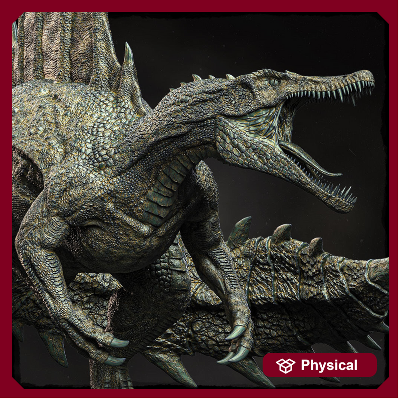Spinosaurus Dinosaur Miniature | Prehistoric Apex Predator | Unpainted Resin DnD Pathfinder - Only-Games