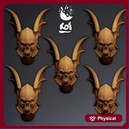 Ebonthorn Drakhuls Type 4 - Miniature Heads