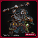 Abraham Blackmist [PRE-COLORED] 32mm Scale Dwarf Socerer Wizard
