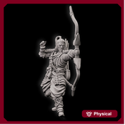 Human Fighter Samurai Sharpshooter, Ranger | Miniature 28mm,32mm,54mm, 75mm,100mm Scale Pathfinder Figure/ DnD Figurine unpainted - Only-Games
