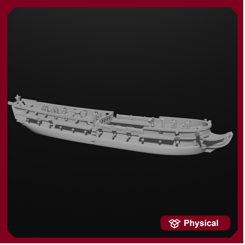1/700 & 1/1200 FR/GB Unité/HMS Surprise Corvette/6th rate (32/38 guns) (1794-1802), AOA-FR-6