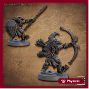 Goblin Fighter Bow Archer, Goblin Spear & Shield | 28mm, 32mm Scale, 54 tall, 75 tall Resin Miniature | Dungeons and Dragons | Artisan Guild - Only-Games
