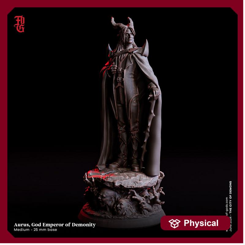 Male Tielfling Wizard, Warlock, Sorcerer | 28mm,32mm,54mm, 75mm,100mm Scale |Player Character Mini Minis -D&D 5e Pathfinder | Flesh of Gods - Only-Games