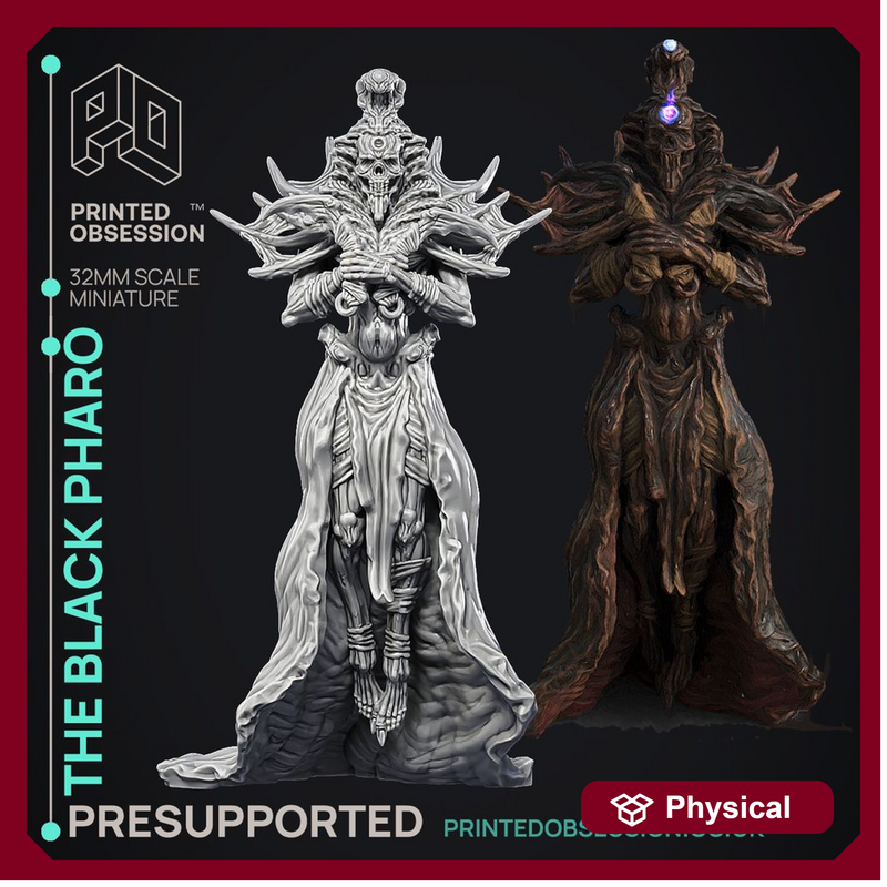Black Pharo - The Wondering Desert -  PRESUPPORTED - Illustrated and Stats - 32mm scale