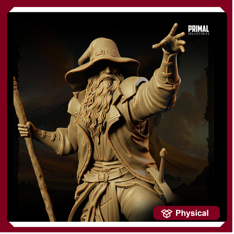 Human Male Legendary Wizard, Sorcerer, Warlock PC NPC Miniature | 28mm,32mm,54mm,75mm,100mm Scales | Dungeons and Dragons | Pathfinder | - Only-Games