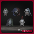 Male Jester Head Bits Set x5