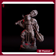 Minotaur Warlord, Fighter, PC / NPC Monster | 28mm, 32mm,54mm,75mm, 100mm Scale Resin Miniature | D&D 5e  | Pathfinder | Dungeons n Dragons - Only-Games