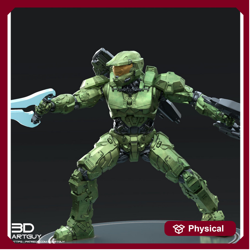 Space Spartan miniature Melee | 28mm, 32mm Scales also 50mm and 100mm | Sci-Fi Video Games miniatures | Fan Art | 3DArtGuy| - Only-Games