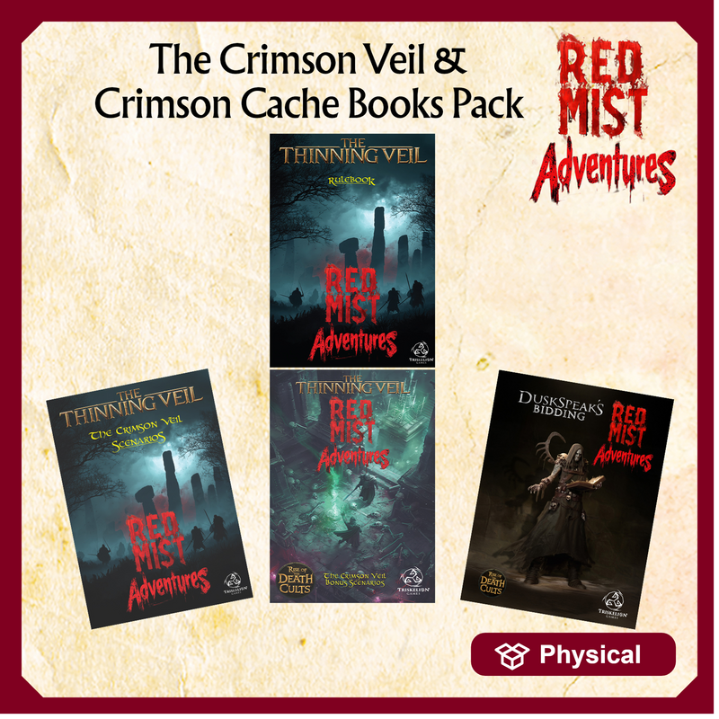 Red Mist Adventures - Rule book and Crimson Veil & Crimson Cache Campaign - Books Pack