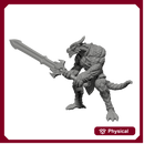 Dragonborn Paladin with two-handed sword 28mm scale.stl