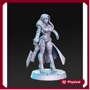 Pinup Female Gunslinger Trish | 28mm| 32mm|54mm | 75mm|100mm Scale | Final Fantasy classic JRPG - Minis - D&D - - Only-Games