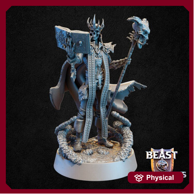 Undead Lich, Arch-Lich Monster Miniature | 28mm,32mm,54mm,75mm,100mm Scales | Dungeons and Dragons Pathfinder | DnD 5e gift idea, RPG figure - Only-Games