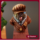 Steam pug bust color
