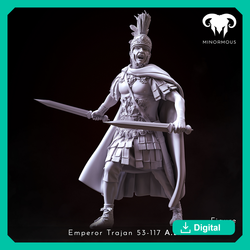 Figure - Roman Emperor Trajan 98 to 117 AD. The Sword of Rome!