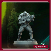 Sci-Fi Miniature Space Soldier Argo Commando |  28mm,32mm Scales & 54mm,75mm,100mm TALL | Resin Mini | Shocktrooper TPG | Archvillain Games - Only-Games