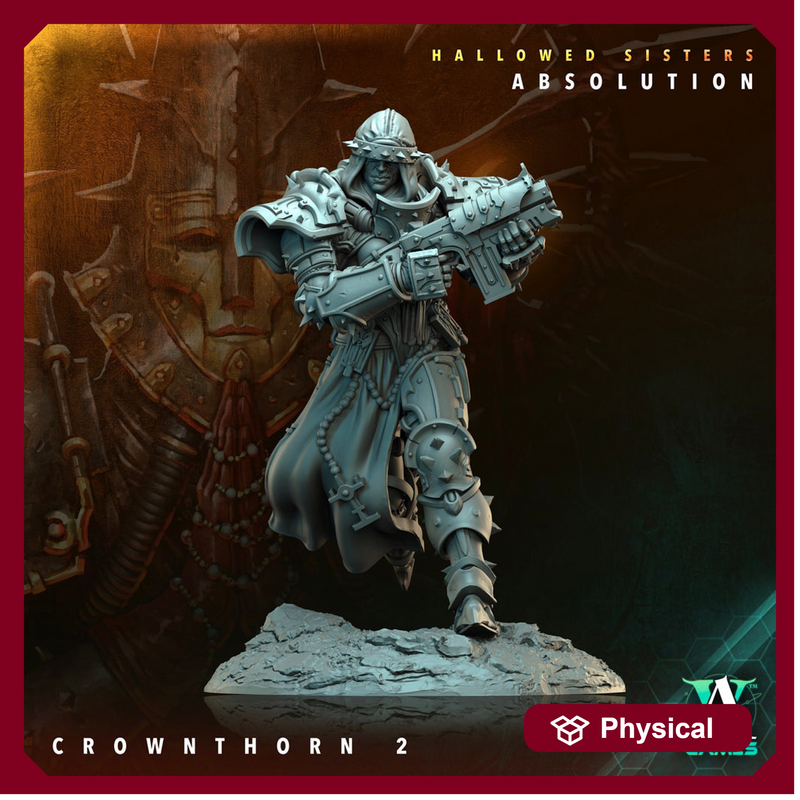 Sci-Fi Miniature Crownthorn Hallowed Sisters Absolution | 28mm,32mm, 54mm, 75mm,100mm Scales | Resin Mini | Archvillain Games - Only-Games