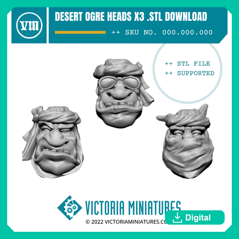 Desert Ogre Heads x3 - Only-Games