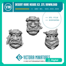 Desert Ogre Heads x3