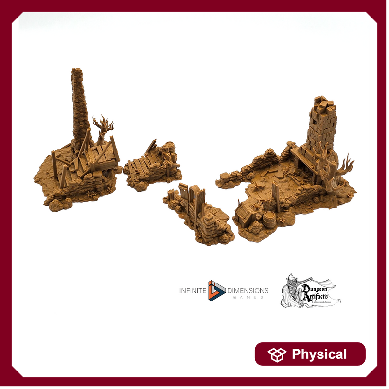 Ruined Building Scatter - Torbridge Cull - Infinite Dimensions Wargaming Terrain D&D DnD