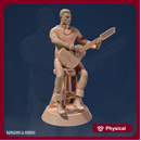 Male Bard Playing Guitar - Bard - Commoner - Man Sitting