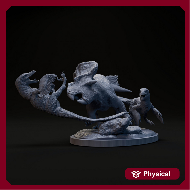 Protoceratops vs Velociraptor 1-20 scale dinosaur