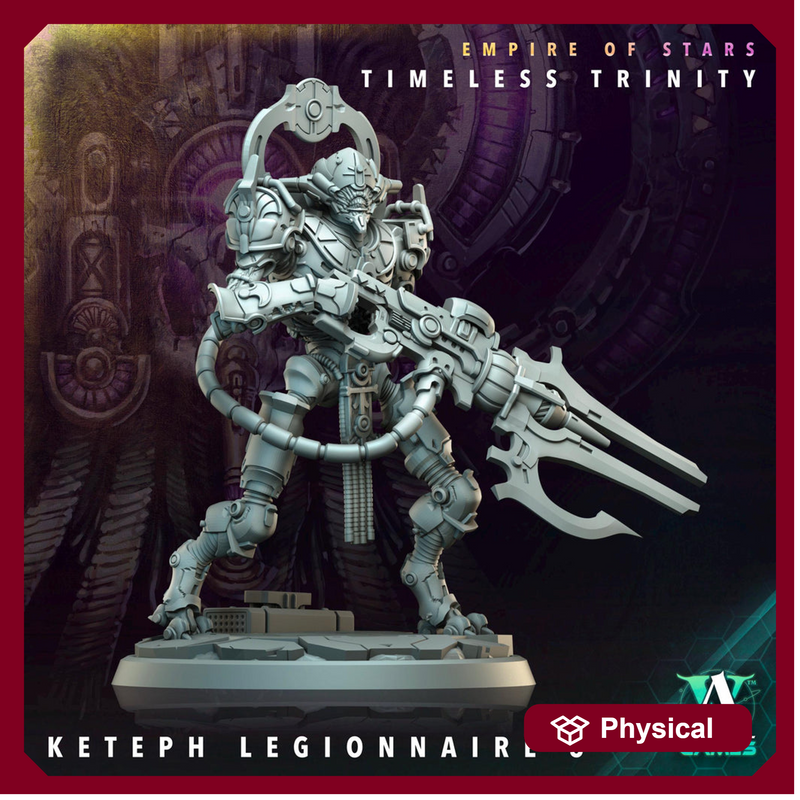 Sci-Fi Miniature Robot Legionnaire, Timeless Trinity | Base Diameter Sizes: 25mm,32mm, 50mm, 65mm,80mm | Resin Mini | Archvillain Games - Only-Games