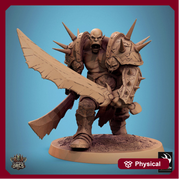 Orc Fighter Barbarian Dual Swords, Half-Orc | Scales: 28mm,32mm ,,54mm,75mm,100mm  Megaboss | Dungeons & Dragons 5e |Pathfinder - Only-Games