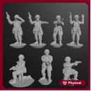 10 & 15mm US Infantry with M9 Pistols (9 poses)