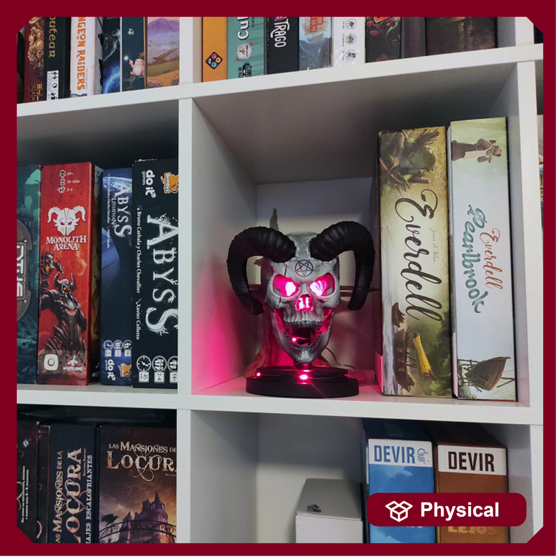 EVIL SKULL LAMP (RAM HORNS VERSION)