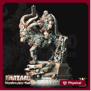 Dwarf Fighter Mounted on Ram | Scale 28mm, 32mm, 75mm | Resin Miniature | Dungeons and Dragons Pathfinder | Figure Painting | - Only-Games